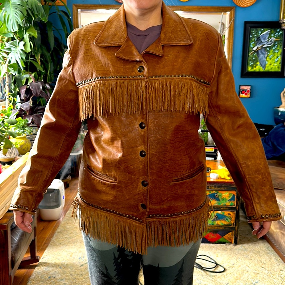 Vintage Double D Women’s Fringe Leather Jacket